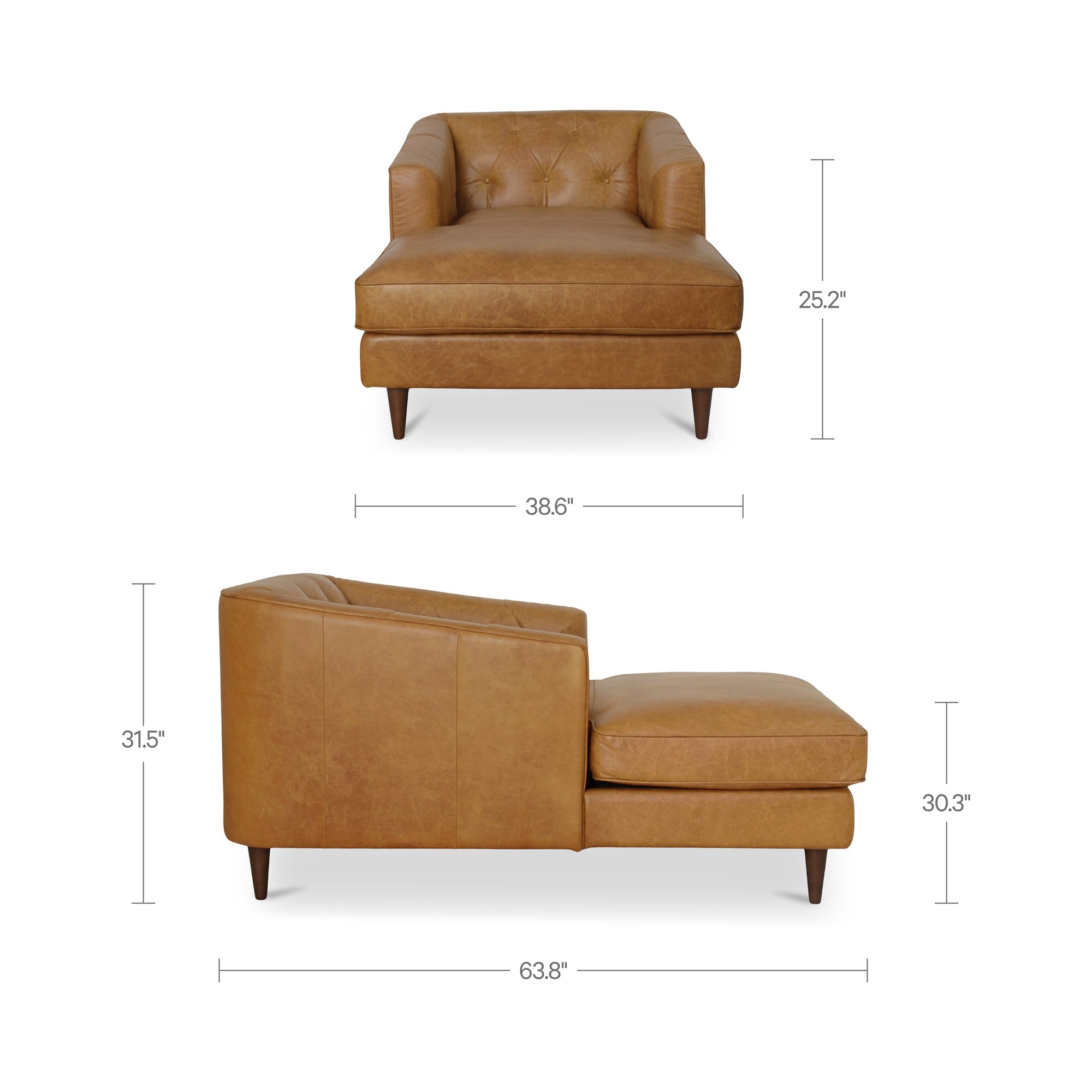 Moe's Home Dunmore Chaise Tan