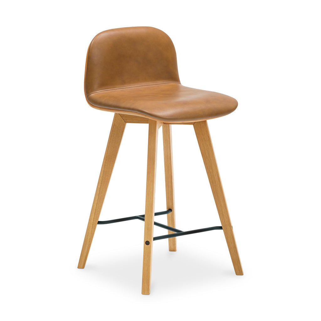 Moe's Home Napoli Leather Counter Stool