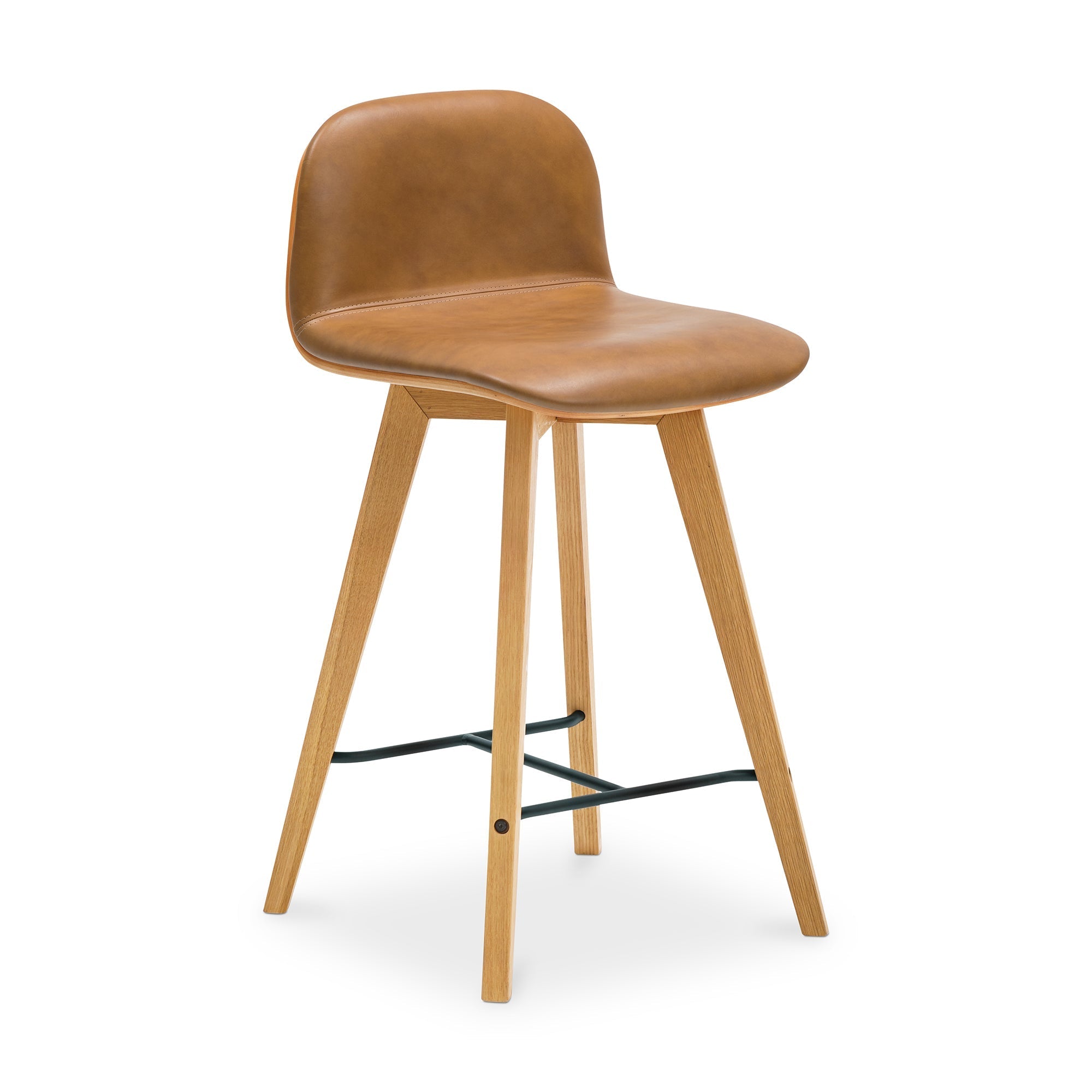 Moe's Home Napoli Leather Counter Stool