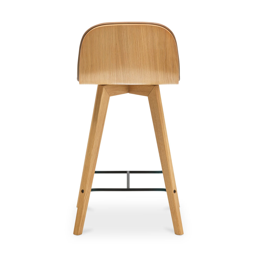 Moe's Home Napoli Leather Counter Stool