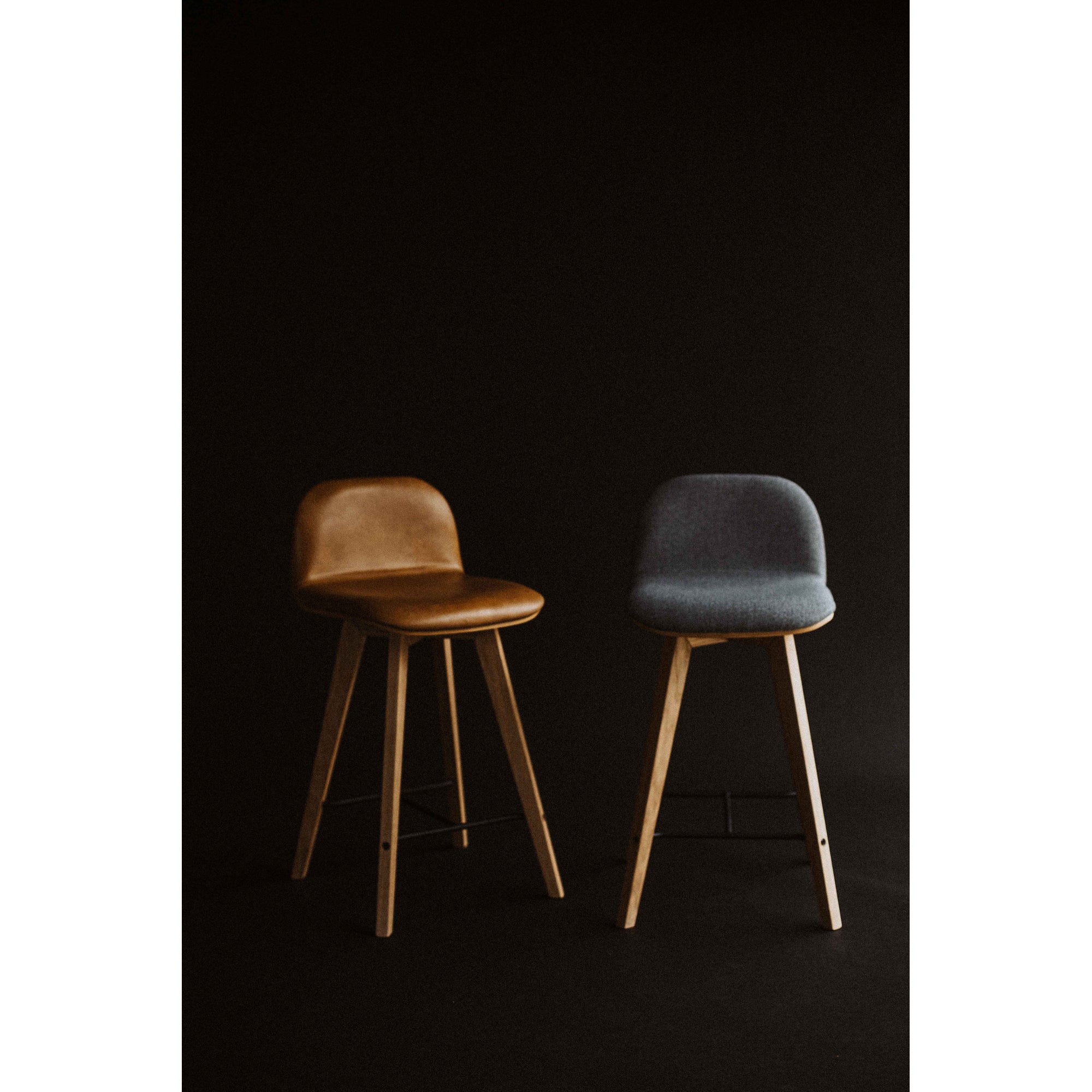 Moe's Home Napoli Leather Counter Stool