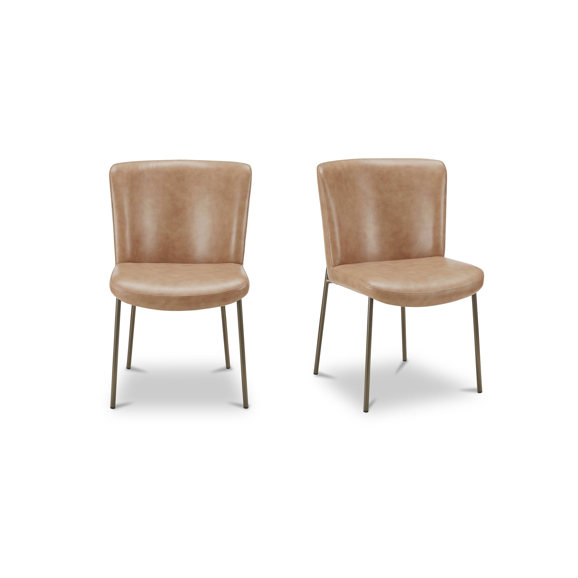 Moe's Home Early Dining Chair Tan Leather - Set of Two