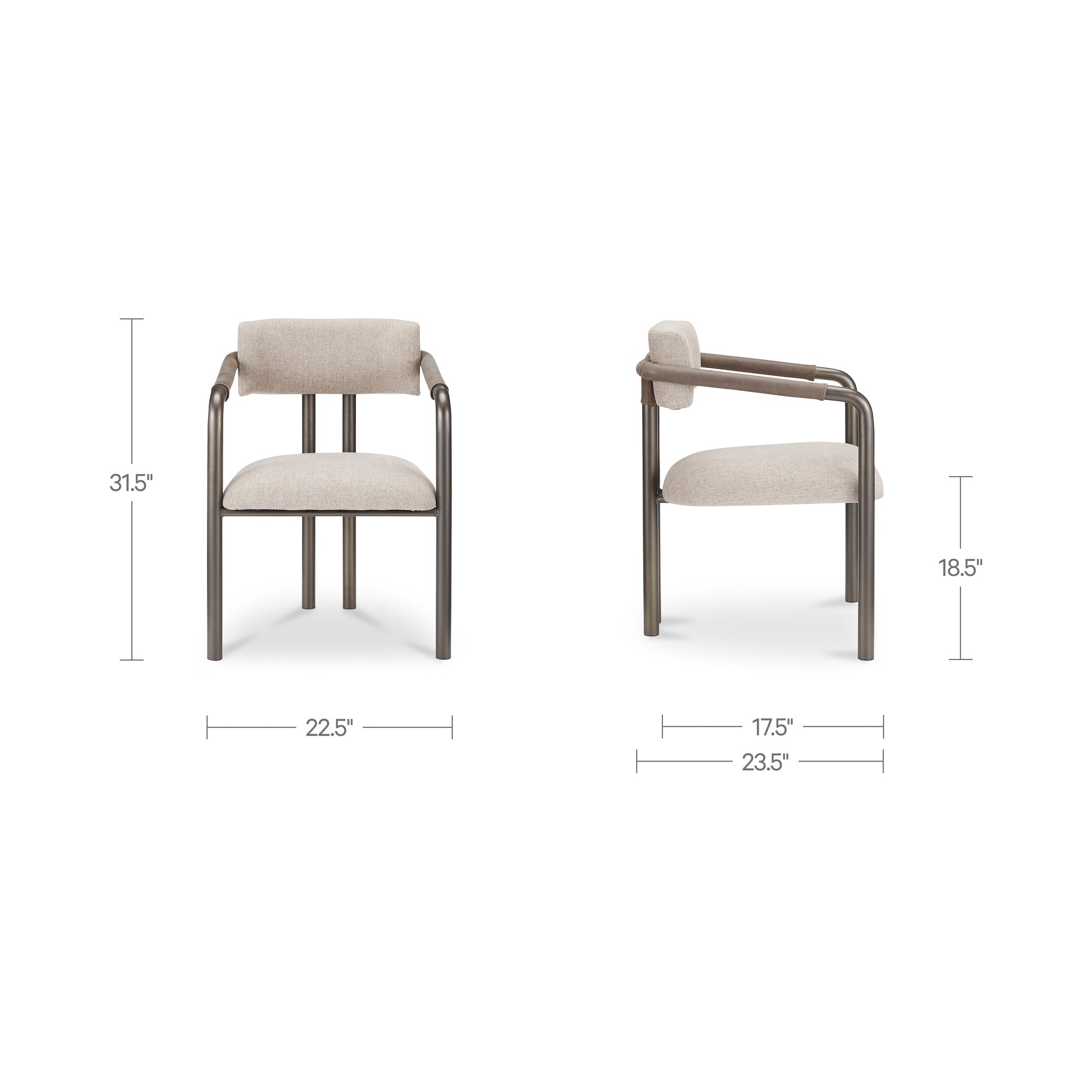 Moe's Home Cassidy Dining Chair Light Brown