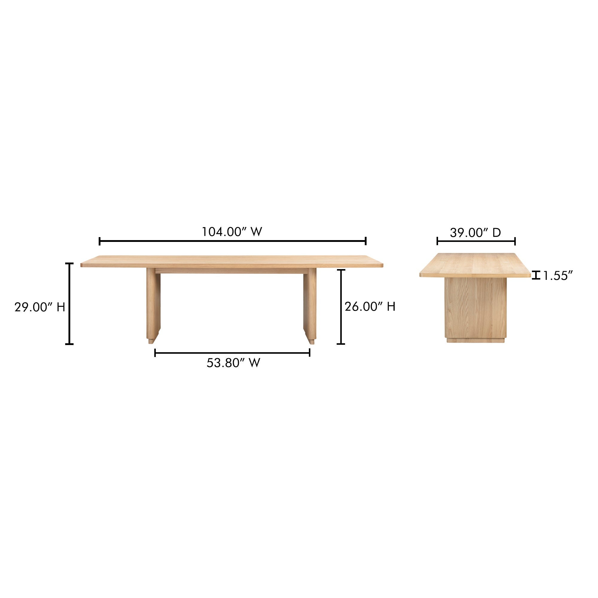Moe's Home Round Off Dining Table