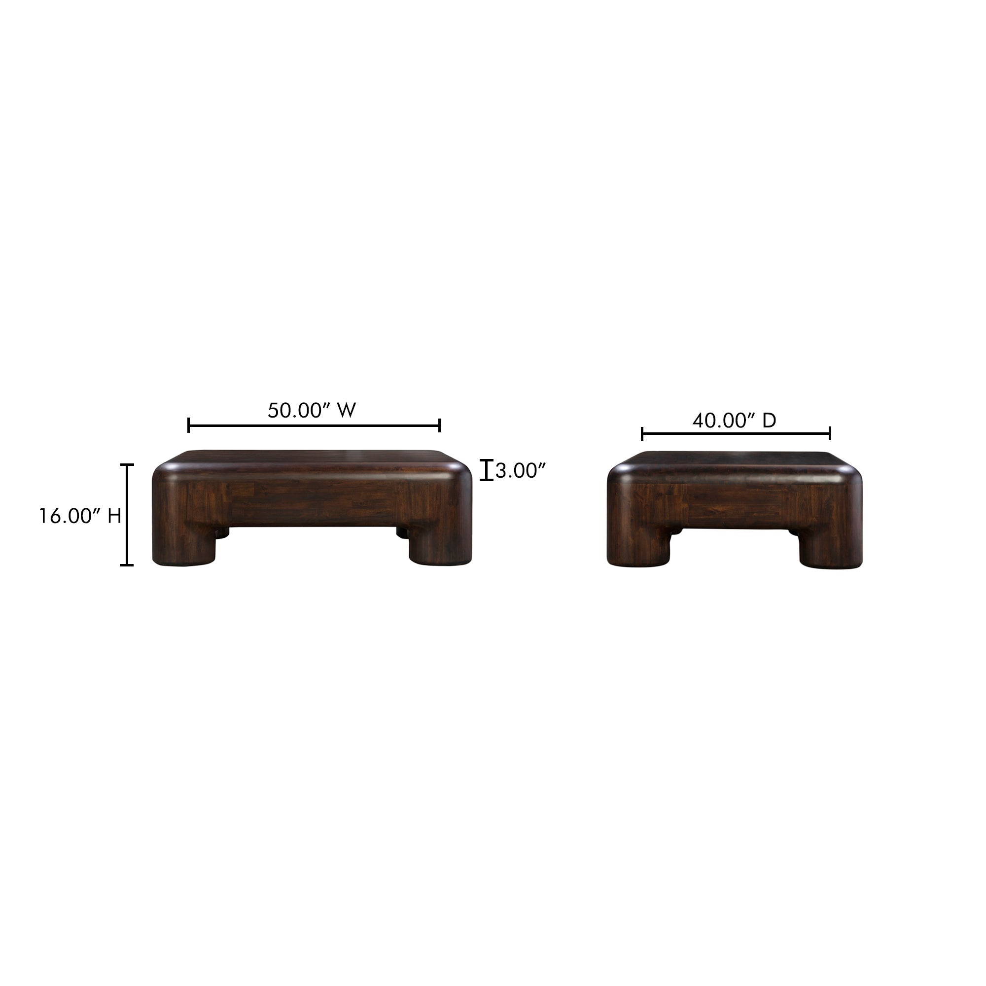 Moe's Home Rowan Coffee Table Dark Brown