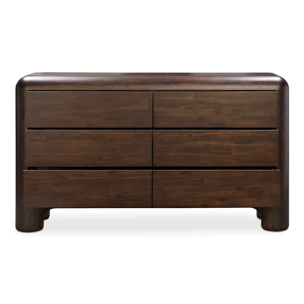 Moe's Home Rowan 6 Drawer Dresser Dark Brown