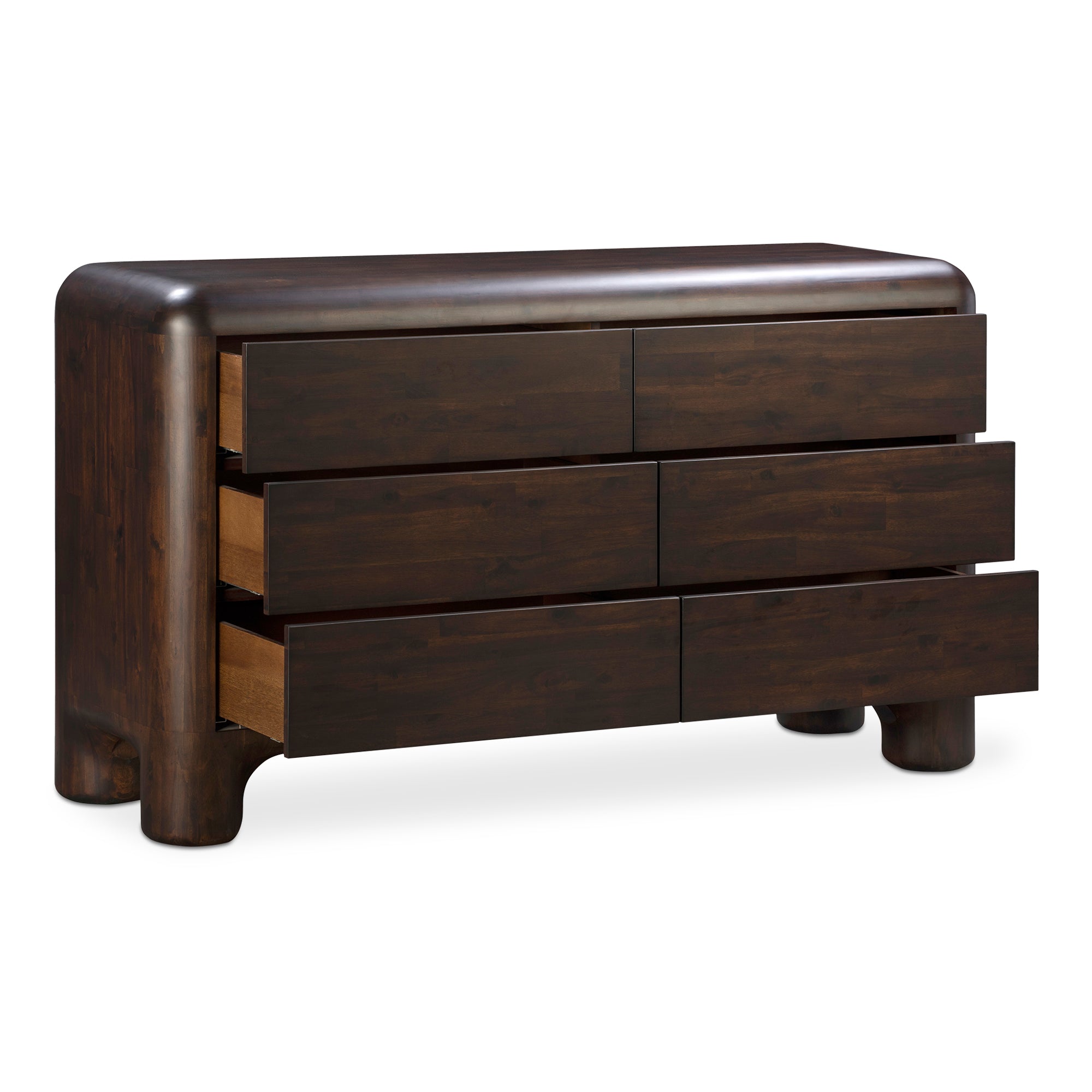 Moe's Home Rowan 6 Drawer Dresser Dark Brown