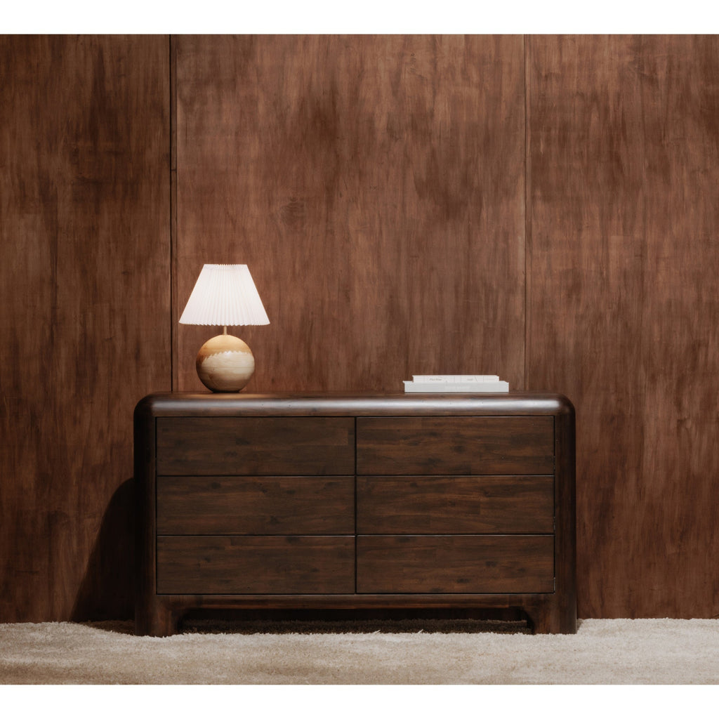 Moe's Home Rowan 6 Drawer Dresser Dark Brown