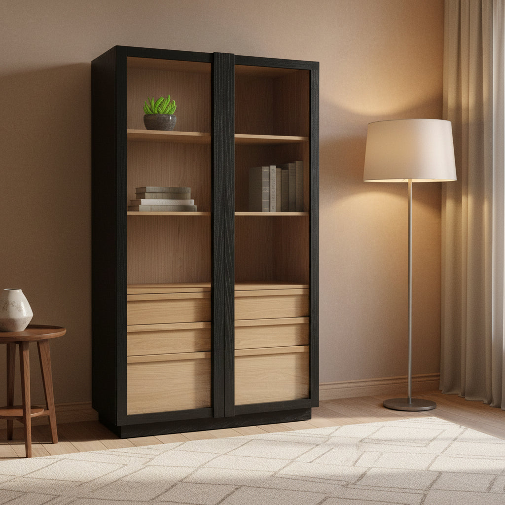 Moe's Home Charlotte Tall Cabinet Black