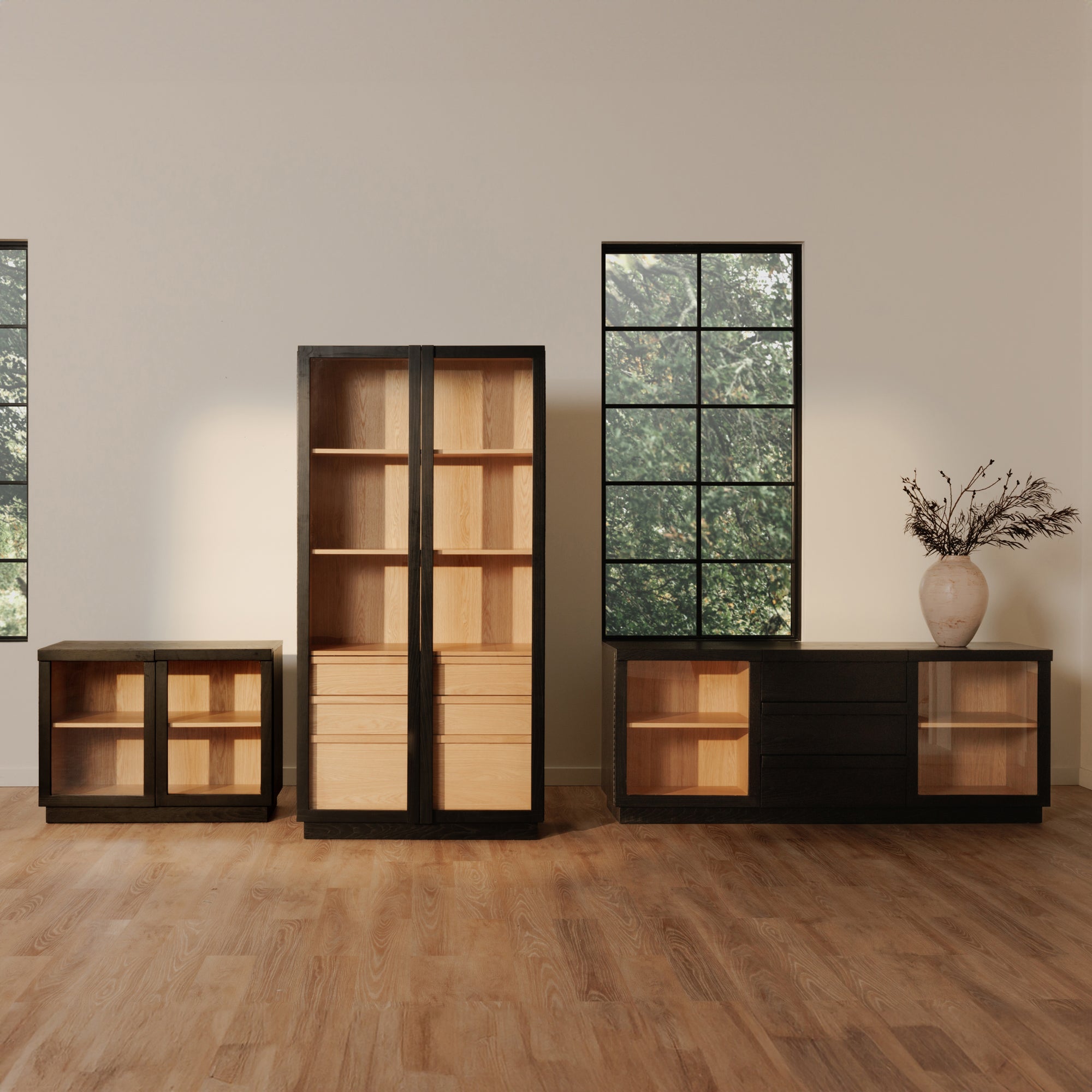 Moe's Home Charlotte Tall Cabinet Black
