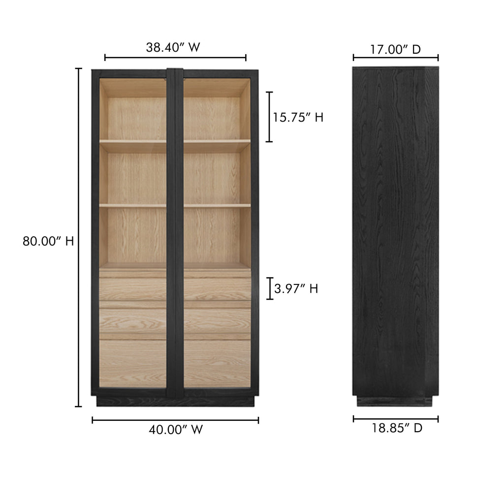 Moe's Home Charlotte Tall Cabinet Black