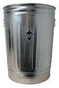 31 gal. Round Silver Trash Can