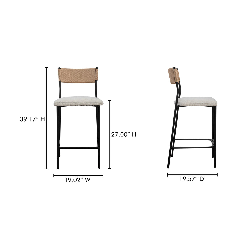 Moe's Home Foley Counter Stool White