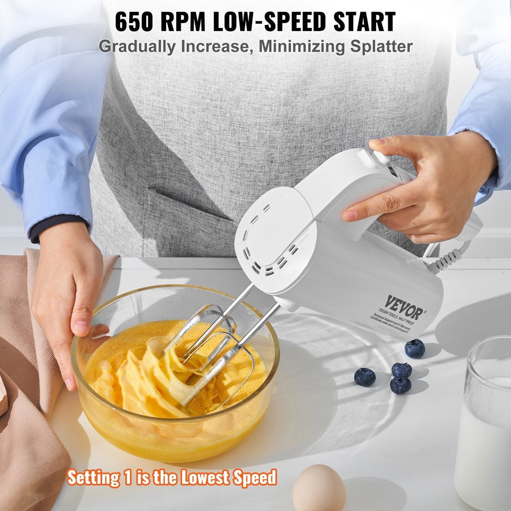 🍰 Digital Electric Hand Mixer – 5-Speed, 200W, Turbo-Boost