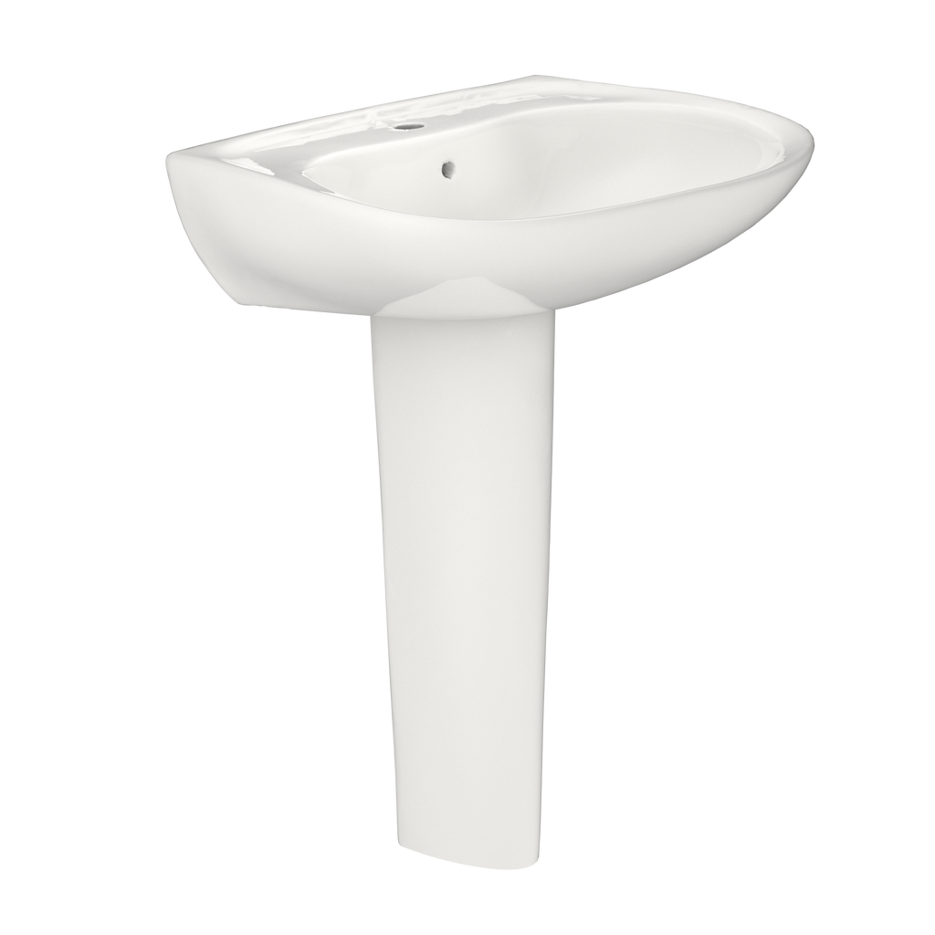 TOTO Prominence Oval Basin Pedestal Bathroom Sink For Single Hole Faucets