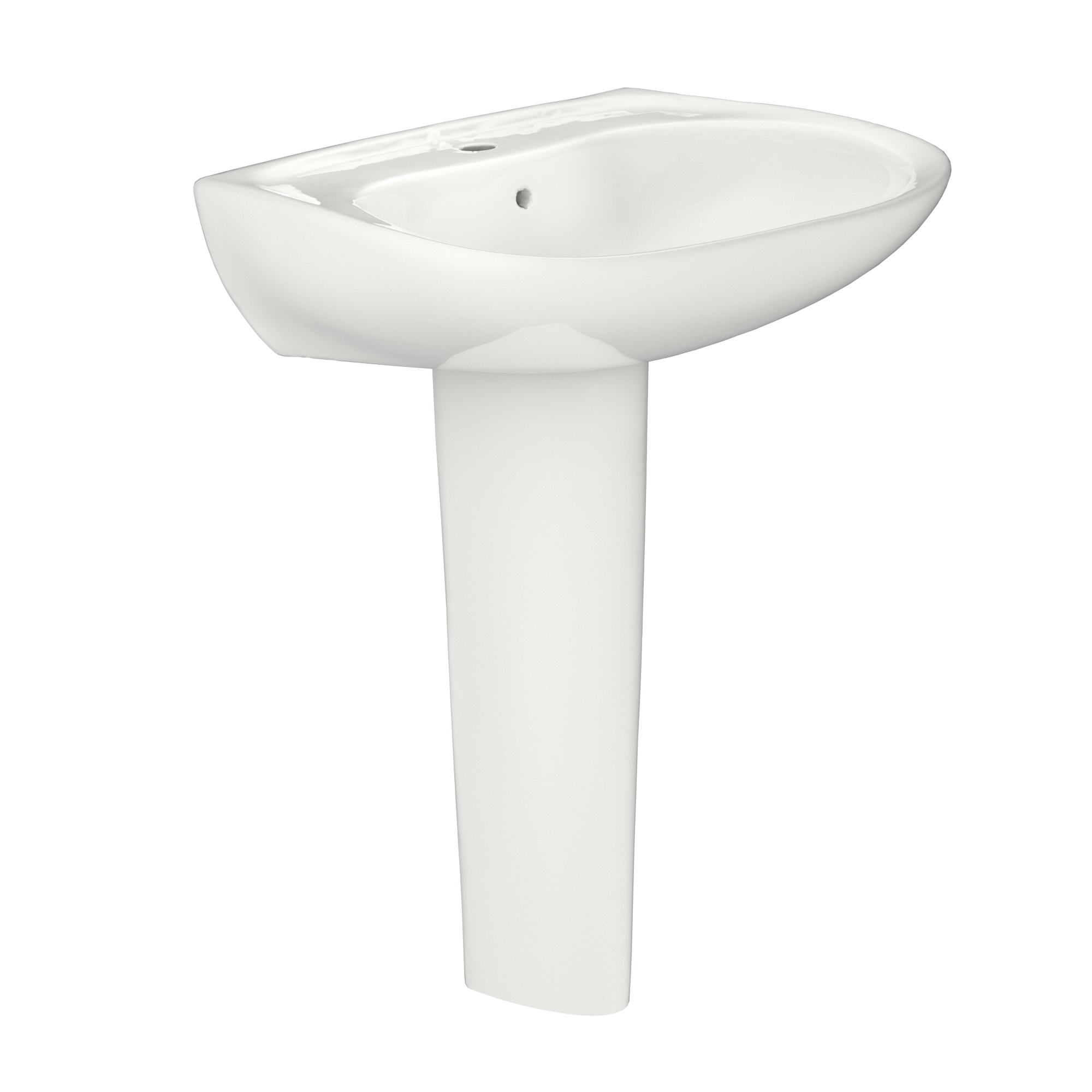 TOTO Prominence Oval Basin Pedestal Bathroom Sink For Single Hole Faucets