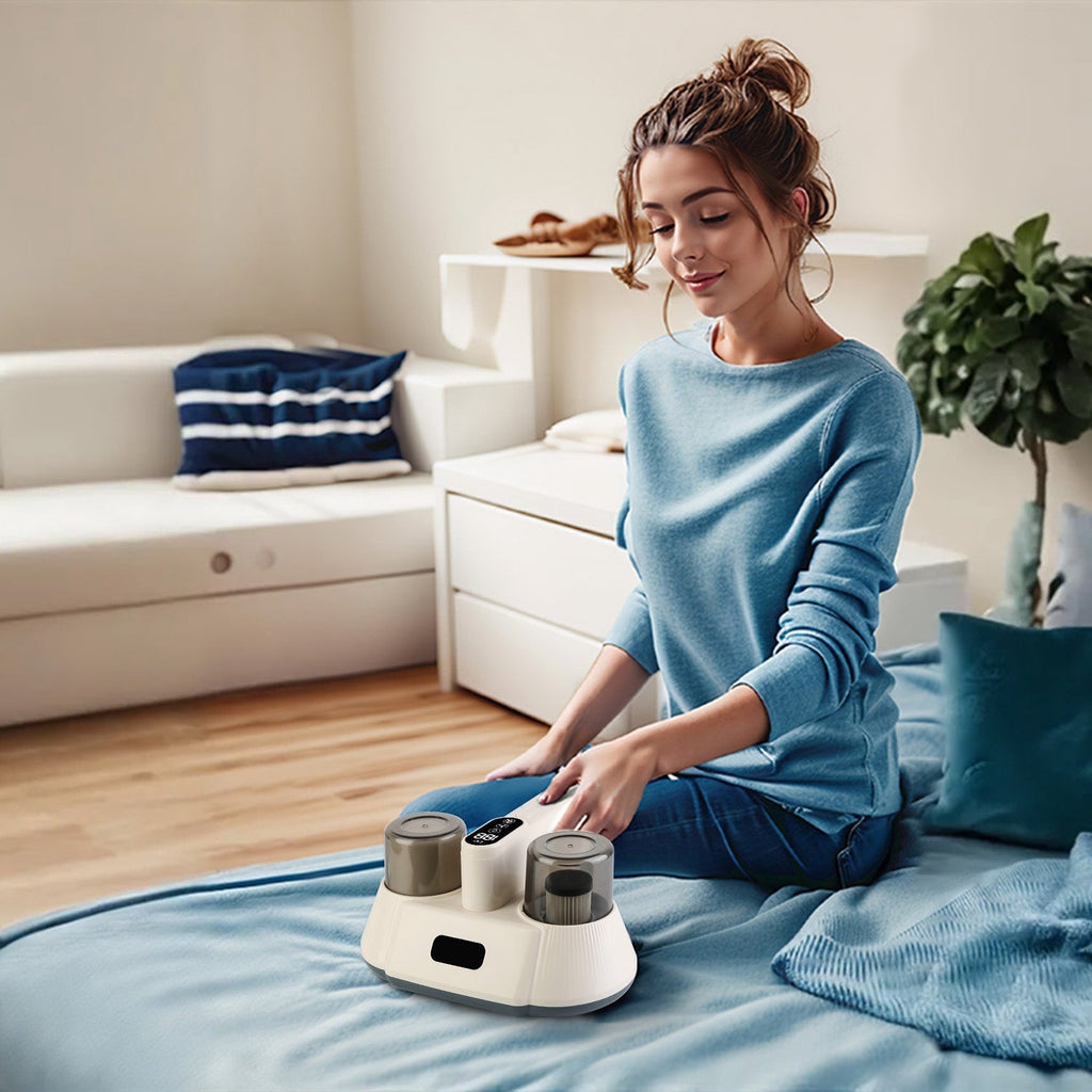 15000 Pa Bed Vacuum Cleaner – Double-Cup & UV-C Sanitizer