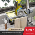 Faucet-Mounted Storage Rack & Drain Basket