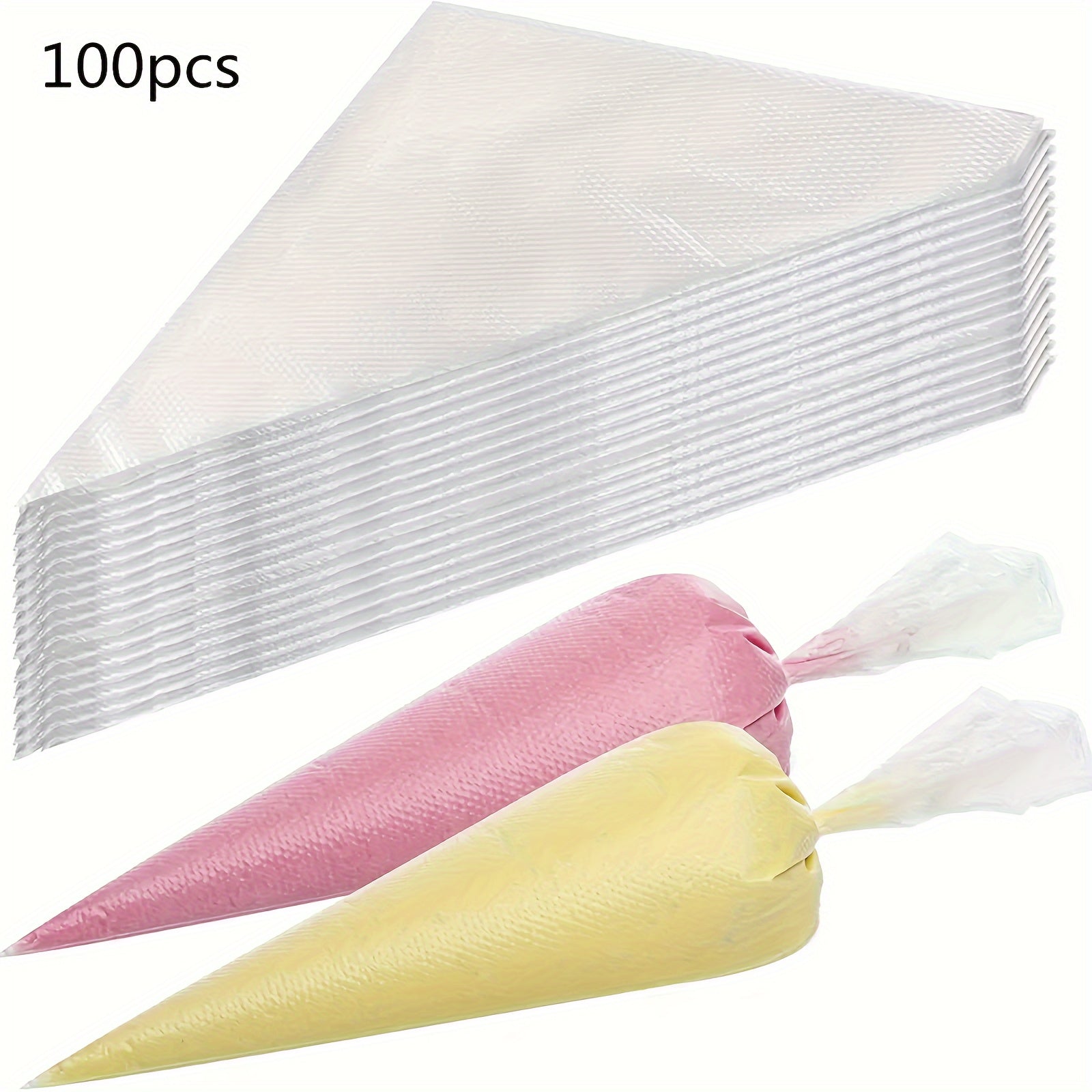 50pcs/100pcs/200pcs Thickened Disposable Piping Bags, Icing Pastry Bag with Nozzle Tips for Cake Decorating Tools Kitchen Gadgets Accessories. for Buttercream Frosting Cheese Doughnut Sweet Pastries DIY Birthday Party Family