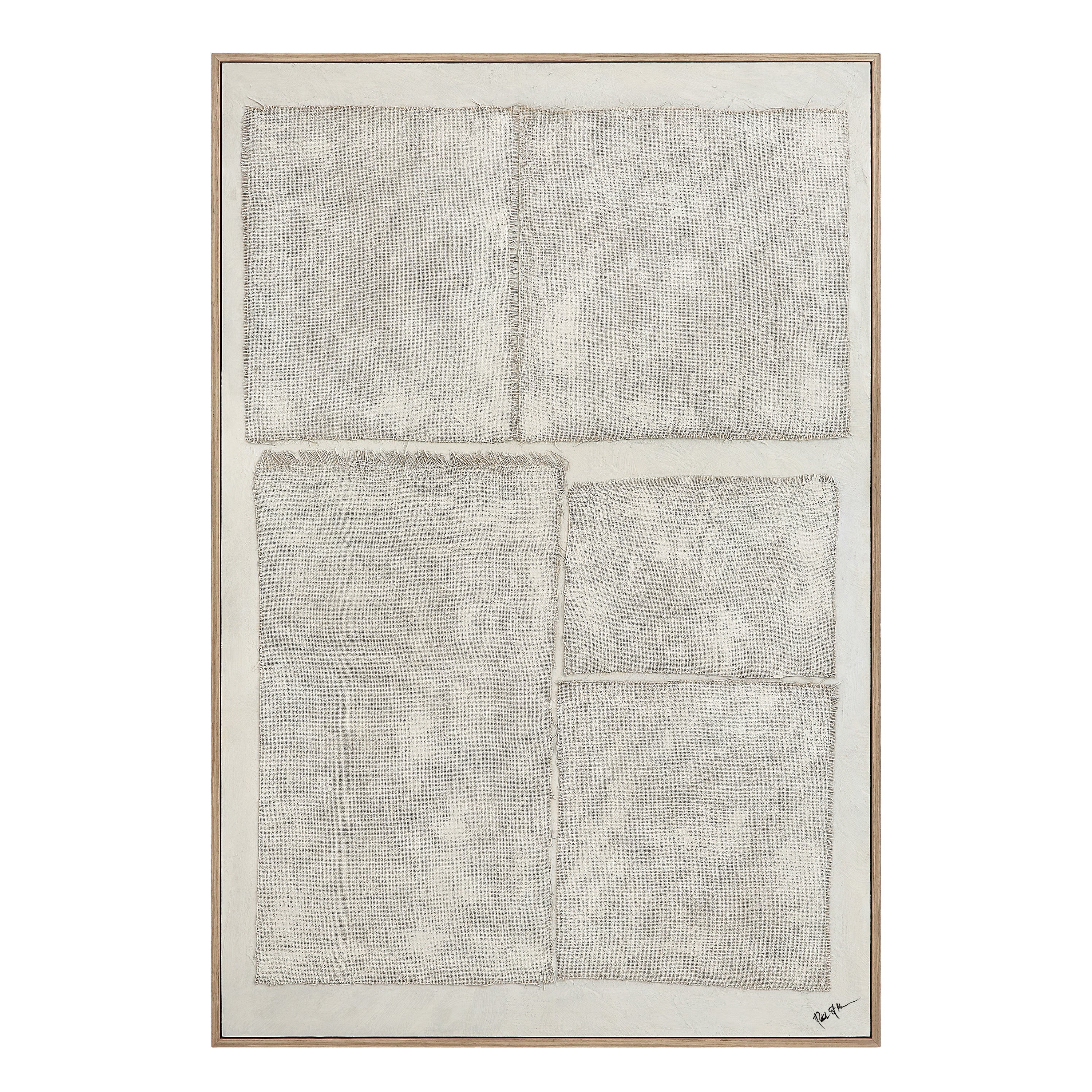 Renwil Picardy 60.3" Wide Wall Art with Wood Frame - Oak
