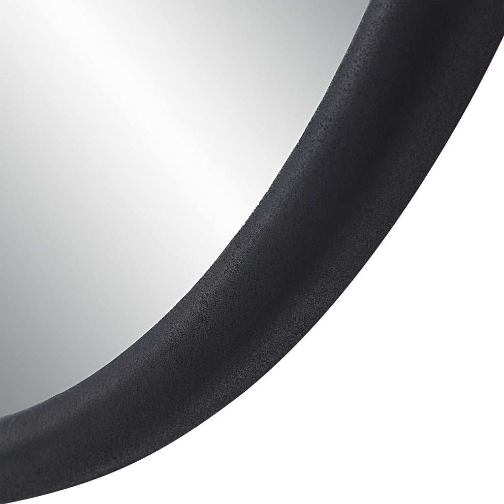Renwil Namur 36" Tall Round Mirror - Matte Black
