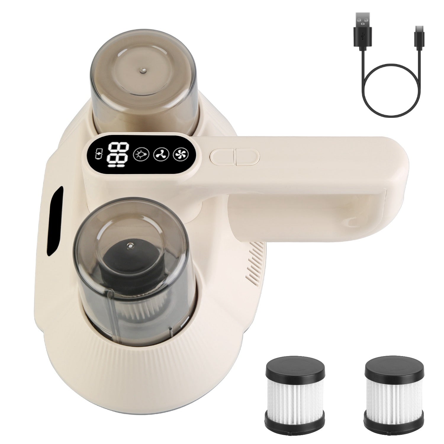 15000 Pa Bed Vacuum Cleaner – Double-Cup & UV-C Sanitizer
