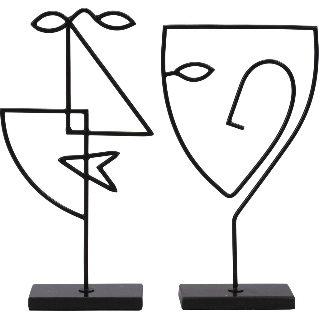 Renwil Posie Indoor Iron Statue - Matte Black