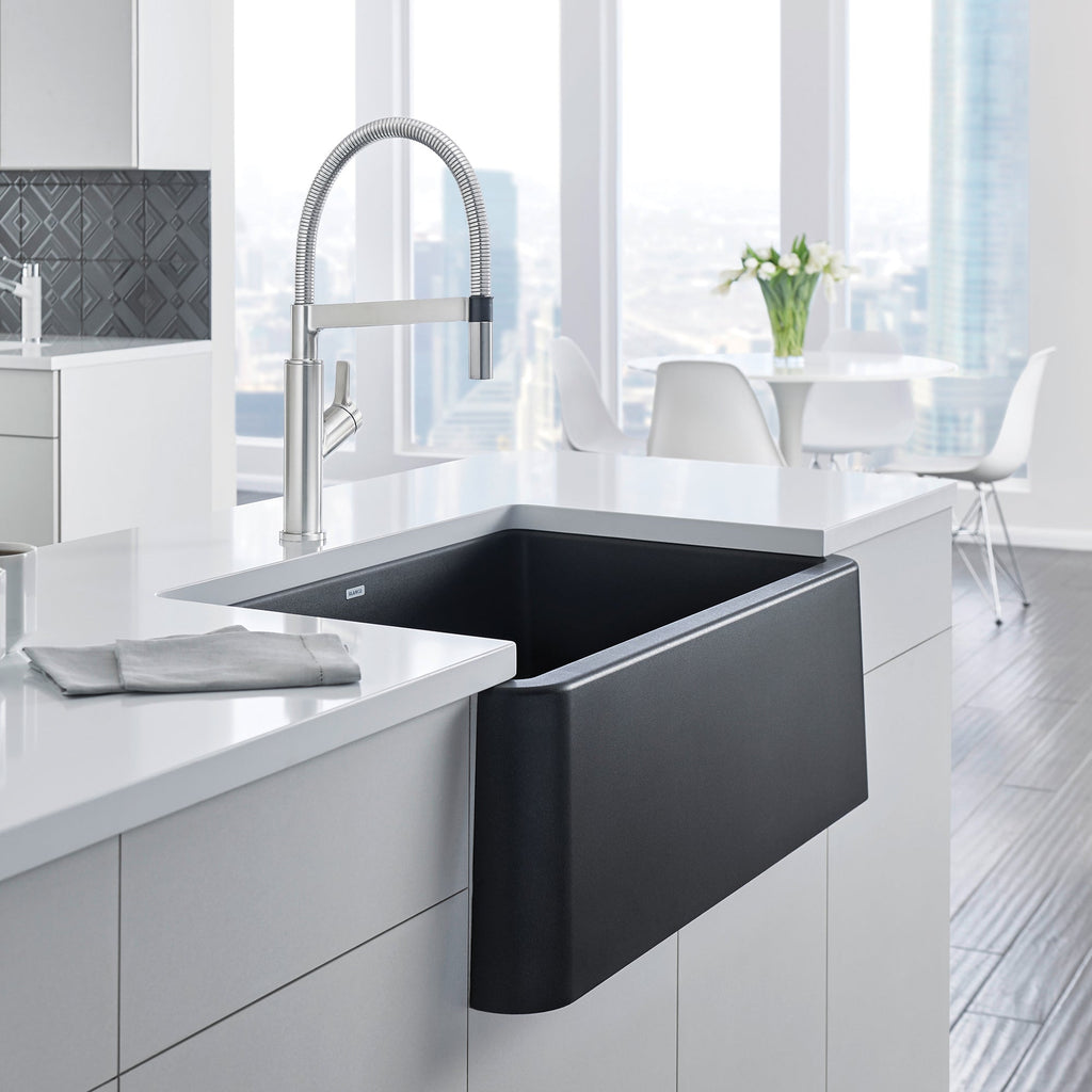 Blanco Ikon Silgranit 33" Single Bowl Apron-Front Farmhouse Sink