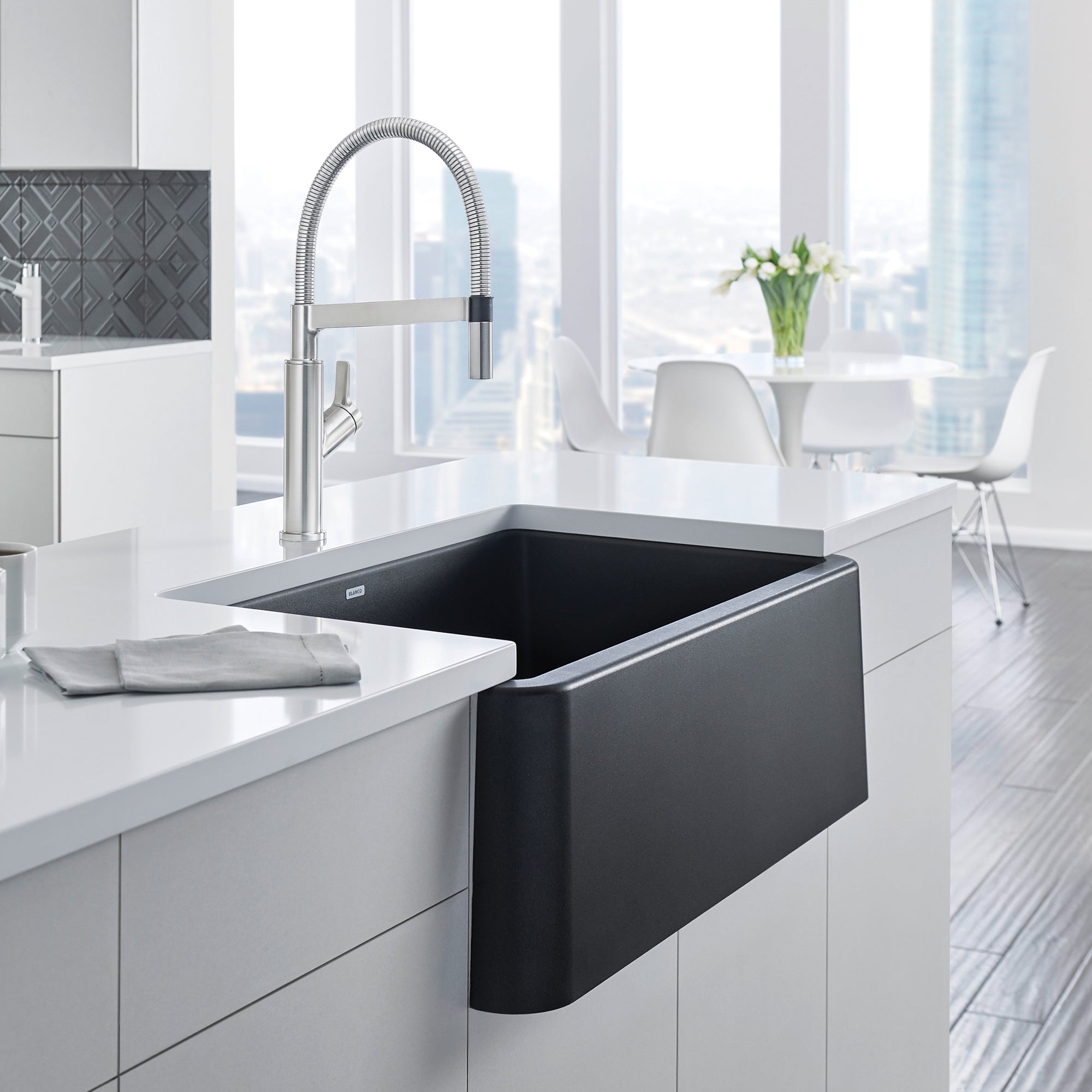 Blanco Ikon Silgranit 33" Single Bowl Apron-Front Farmhouse Sink