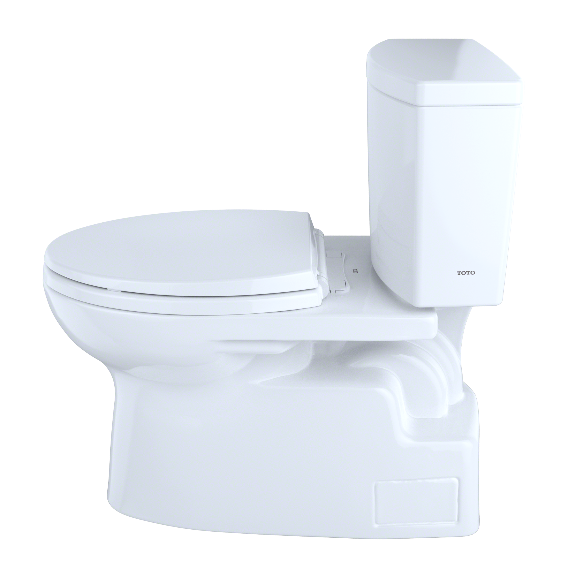 TOTO Vespin II 1G Two Piece Elongated 1.0 GPF Universal Height Skirted Toilet with Cefiontect and Right Hand Trip Lever