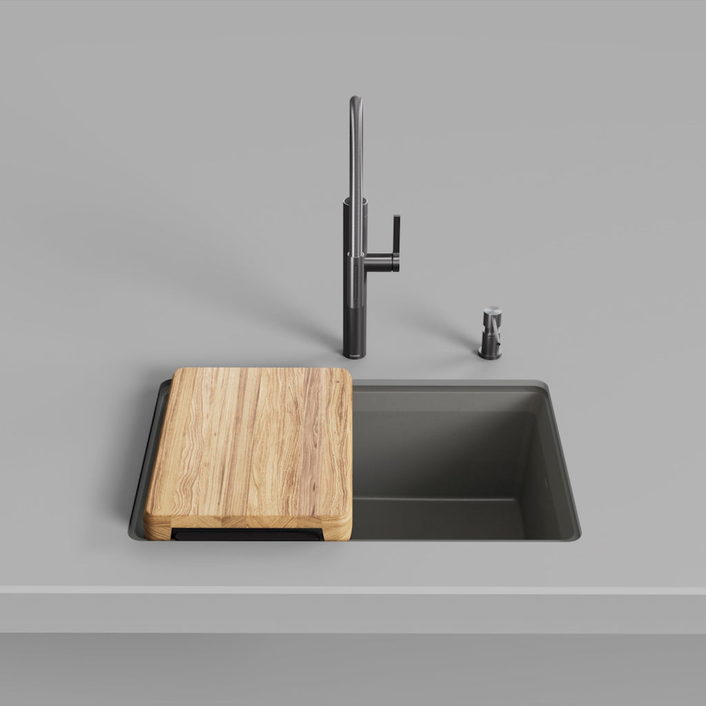 Blanco Inteos Silgranit 30" Single Bowl Reversible Undermount Workstation Kitchen Sink