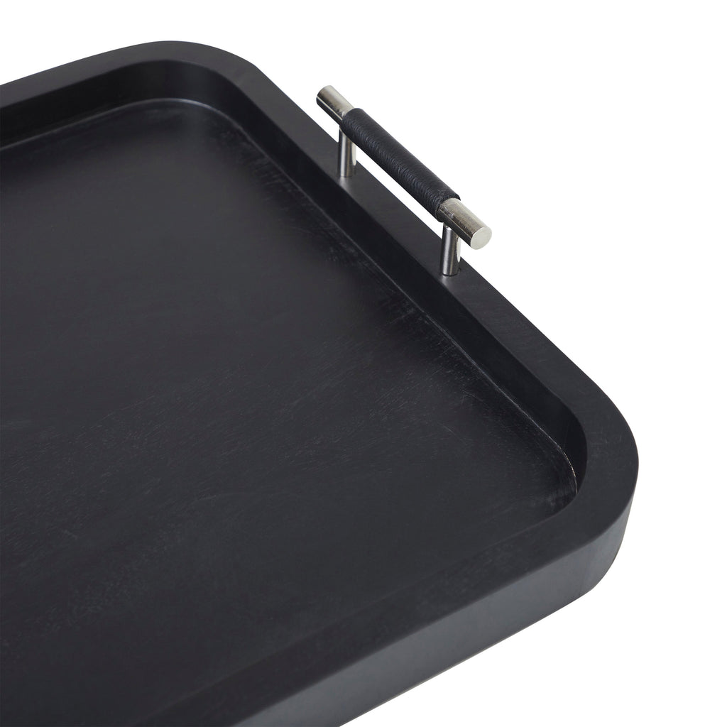Renwil Hudson Indoor Mango Wood Tray - Black
