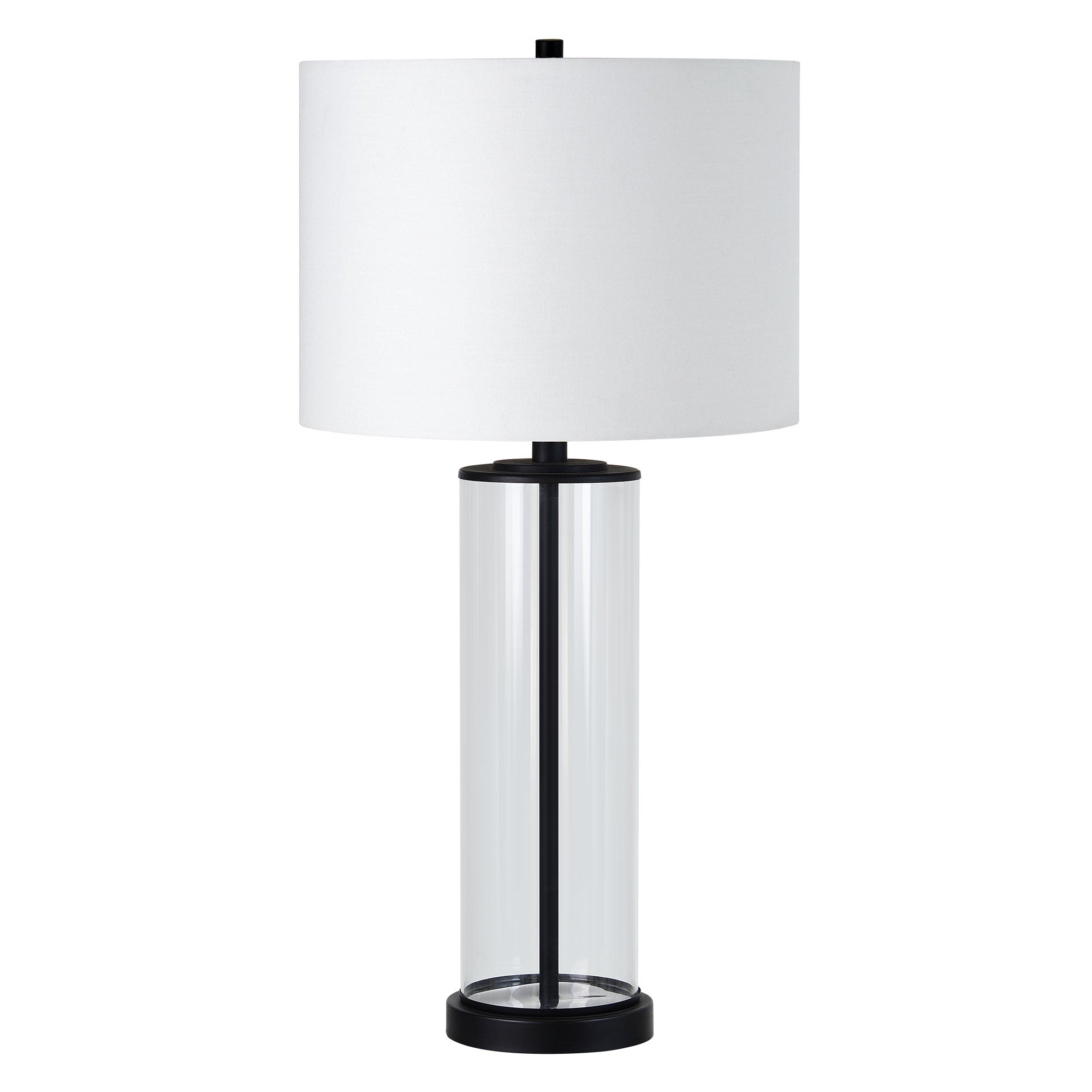 Everren Desdemona 28" Length Table Lamp (Set of 2) - Clear and Matte Black
