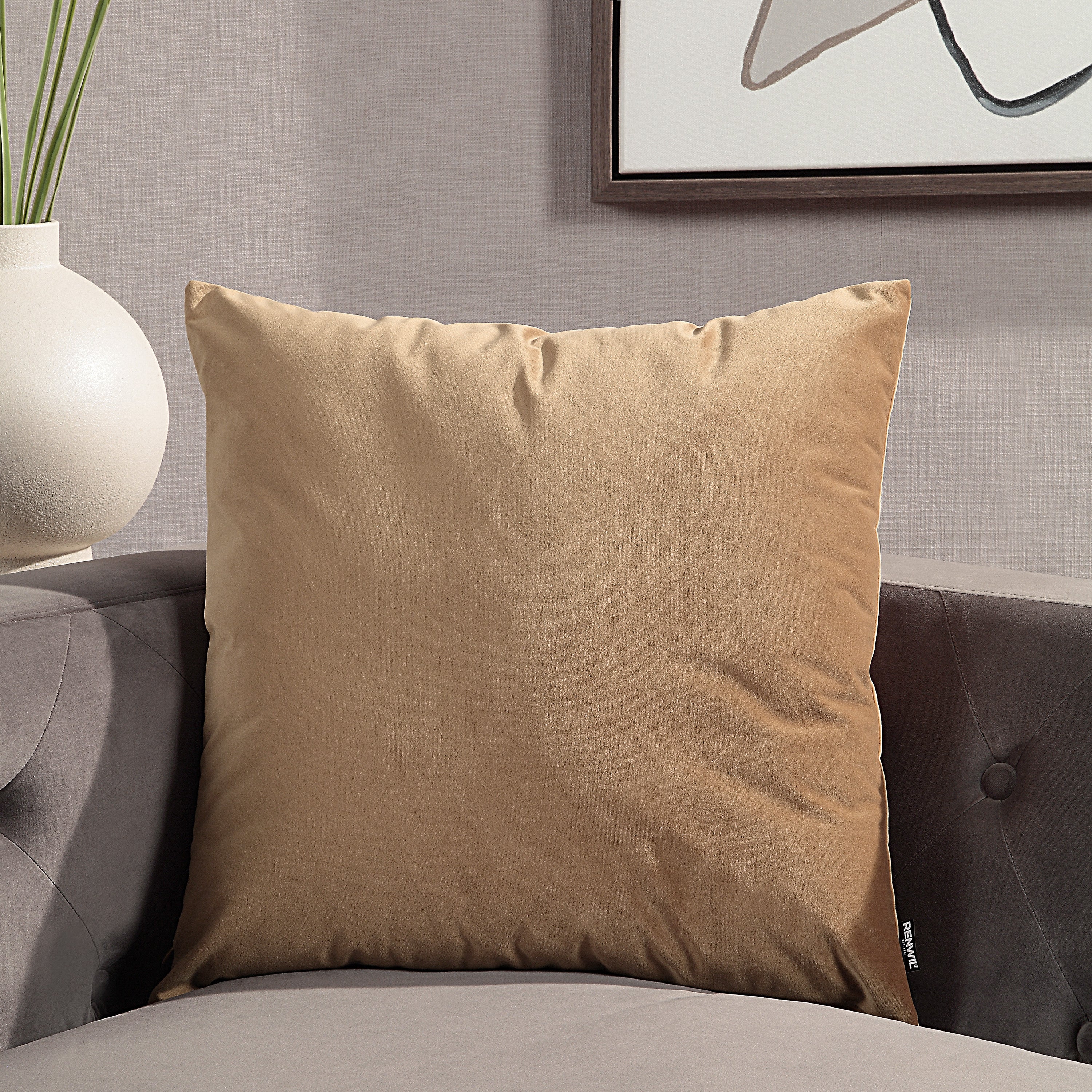 Renwil Alchemilla 20 x 20 Indoor Pillow - Camel