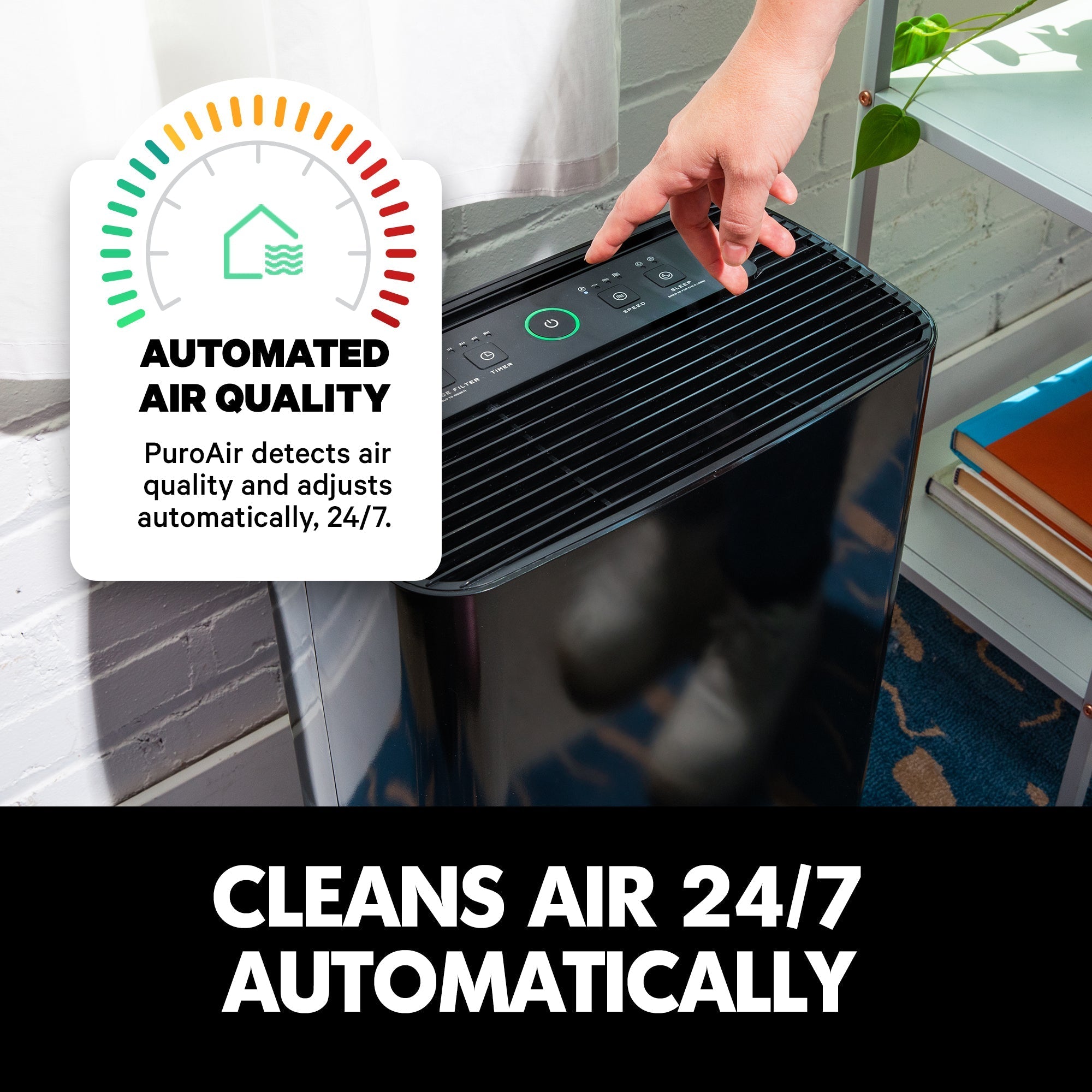 PuroAir 400 HEPA Air Purifier – Large Room Air Cleaner with HEPA Filter