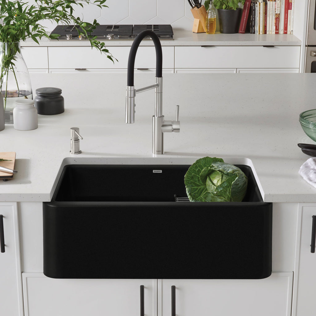 Blanco Ikon Silgranit 30" Single Bowl Apron-Front Farmhouse Sink