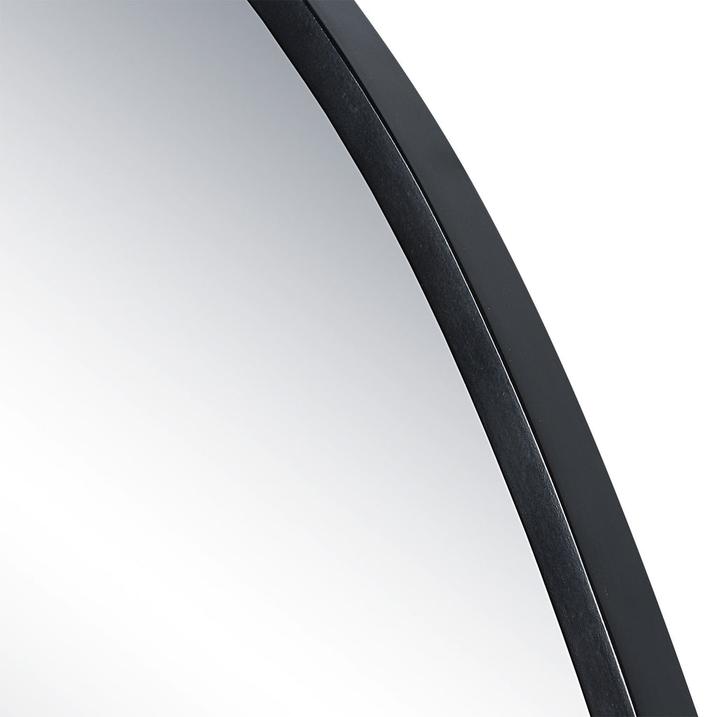 Renwil Bozeman 42" Tall Oval Wall Mirror - Black