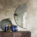 Renwil Halfmoon 40" Tall Semicircle Wall Mirror - Yellow
