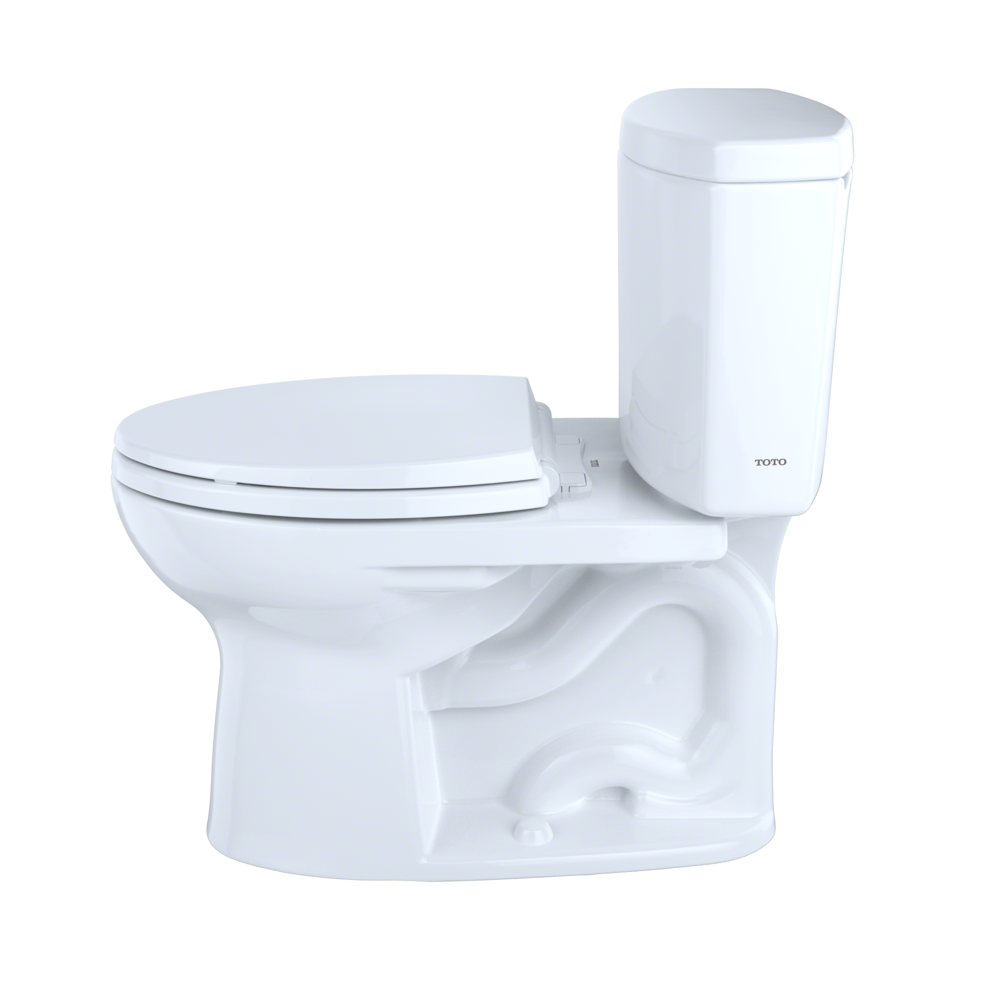 TOTO Drake II Two Piece Elongated 1.28 GPF Universal Height Toilet with Cefiontect