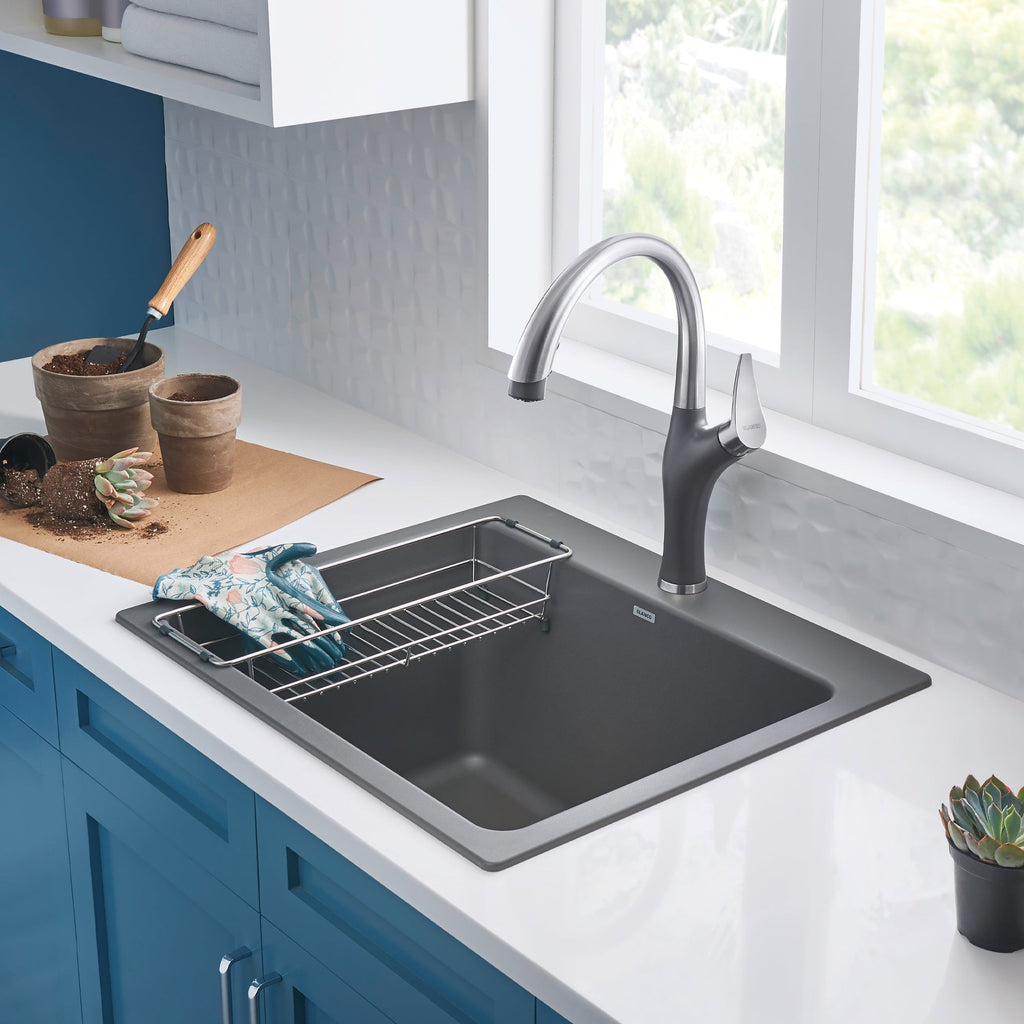Blanco Liven Silgranit 25" Single Bowl Dual Mount Laundry Sink