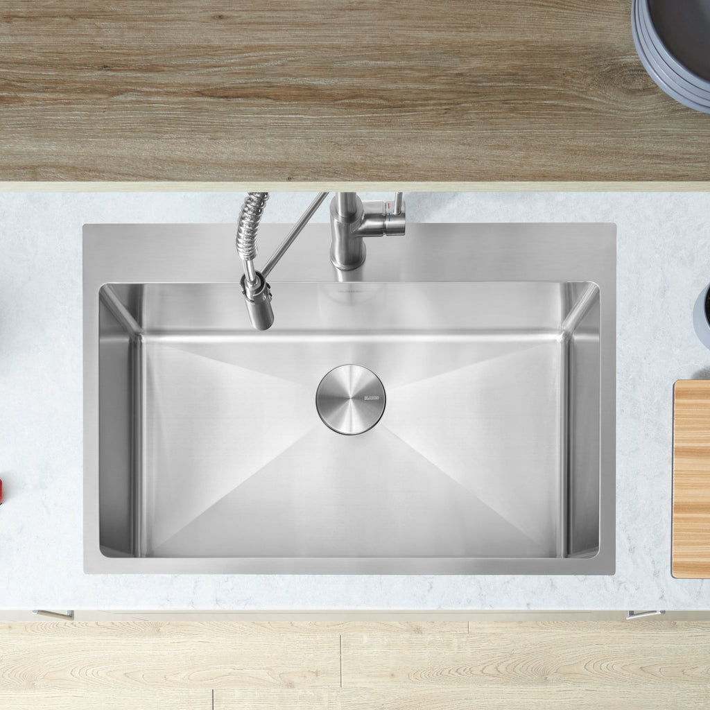Blanco Quatrus R15 31" Single Bowl Dual Mount Stainless Steel Kitchen Sink
