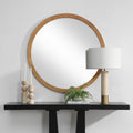 Renwil Noto 40" H x 40" W Wall Mirror - Brown