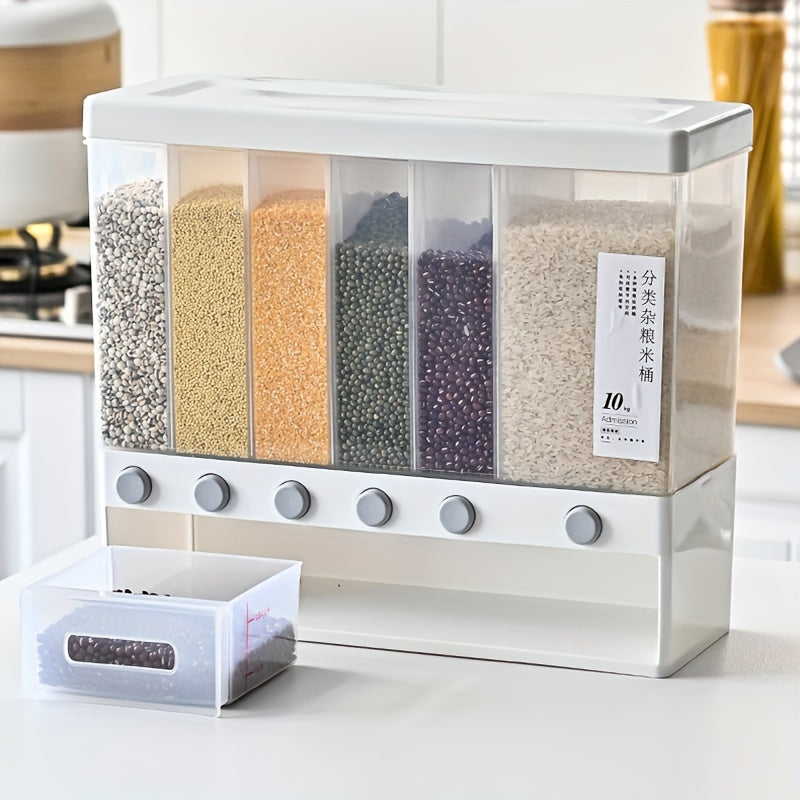 Large Capacity Grain Dispenser with Lids - Sealed Storage for Rice, Grains, Flour, and Pet Food - Leakproof and Pest-Resistant - Suitable for Camping, Restaurant, and Drying - Essential Kitchen Utensil