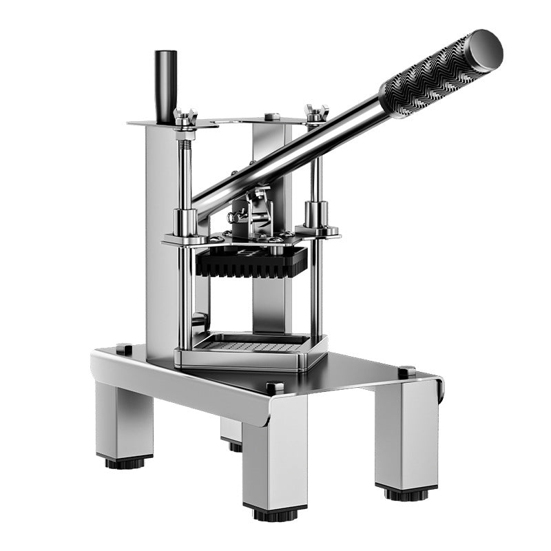 Multifunctional Vegetable Cutter ? Manual Dicer, Shredder & French Fry Slicer with Adjustable Blades