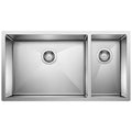 Blanco Radius R10 33" 80/20 Double Bowl Undermount Stainless Steel Kitchen Sink