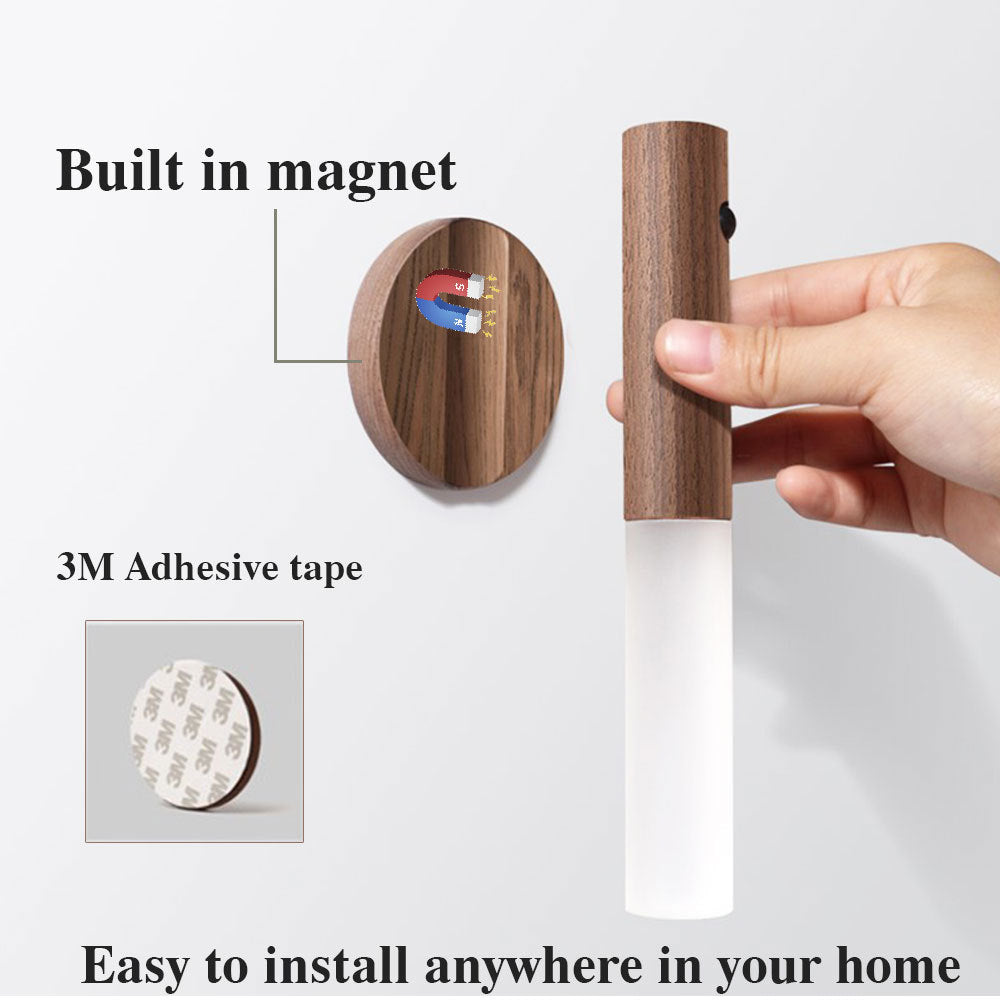 USB Magnetic Wood Motion Night Light