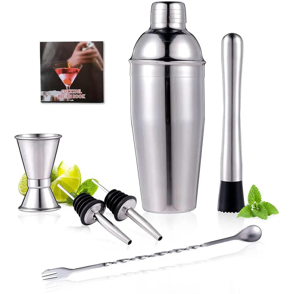 Stainless Steel Cocktail Shaker Set ? Three-Stage Mixing Cup with Multi-Size Options
