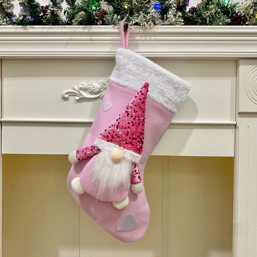 🎁 Christmas Gift Bag – Sequin Faceless Doll Pendant Holiday Decoration