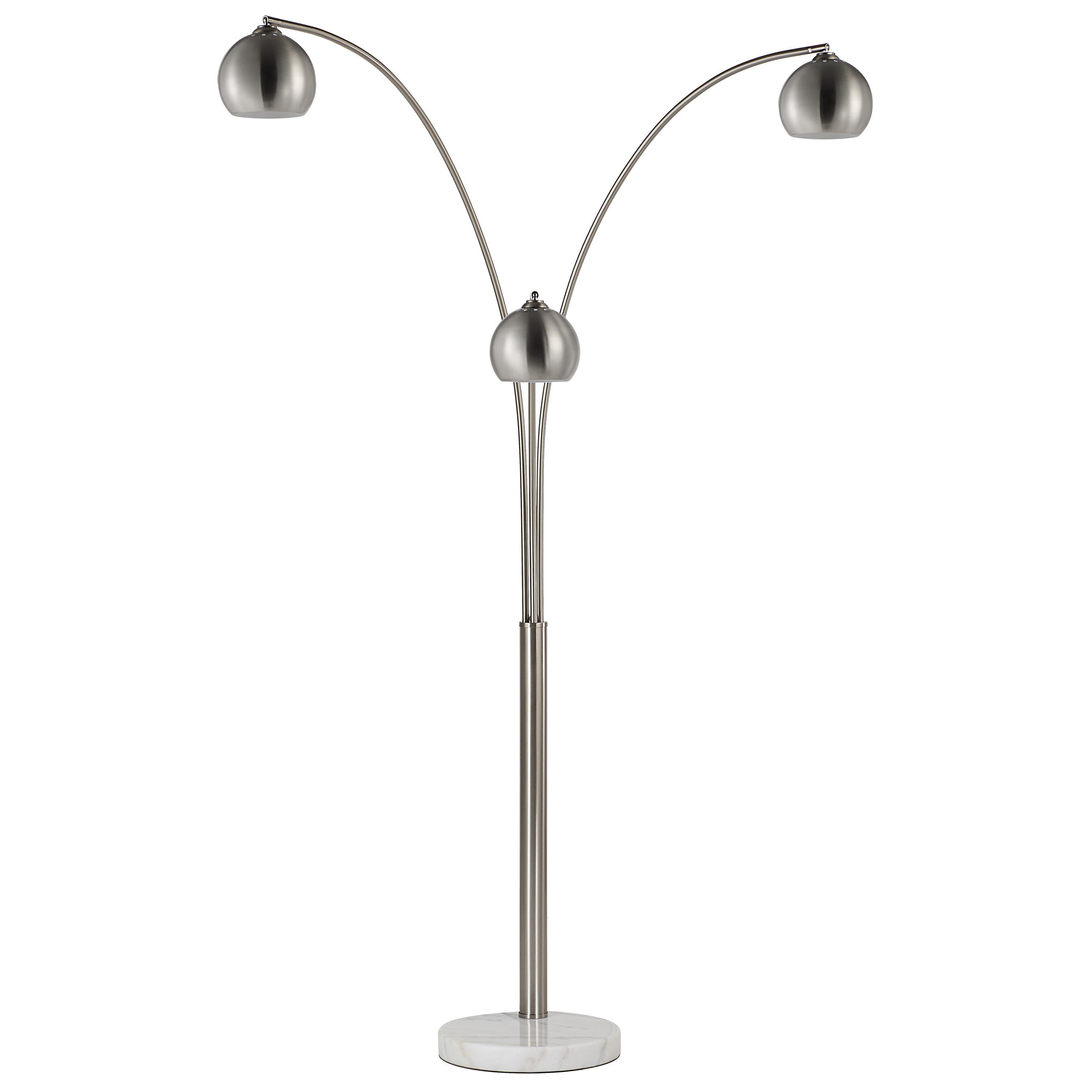 Everren Aguillard 87.5" Height Floor Lamp - Brushed Nickel