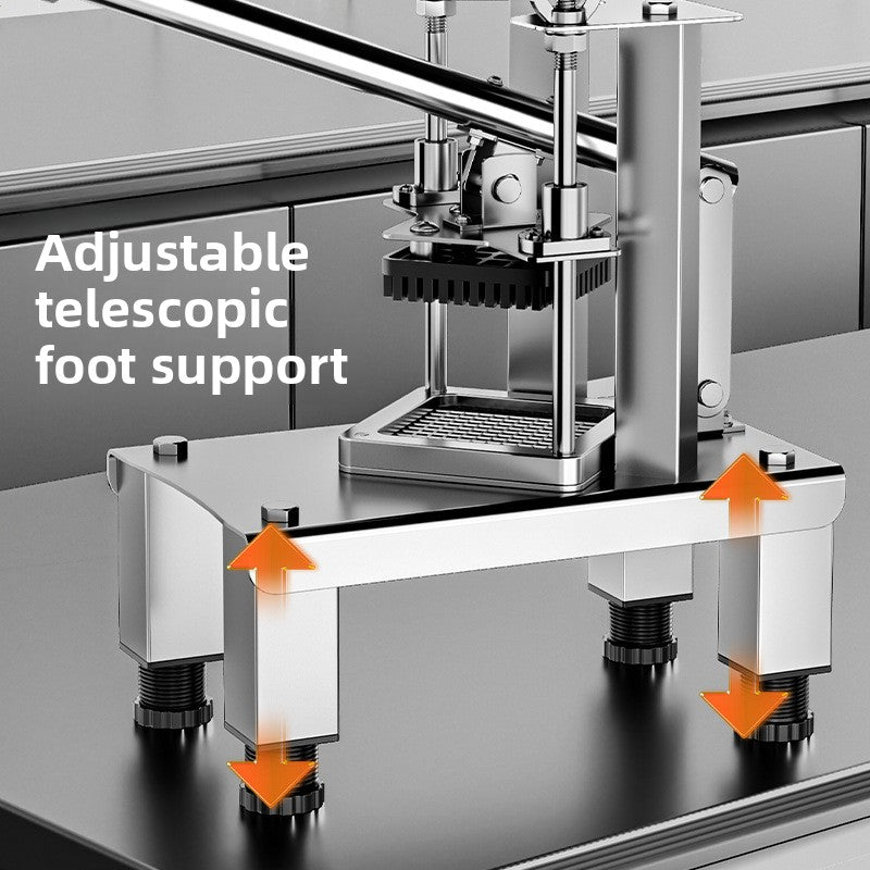 Multifunctional Vegetable Cutter ? Manual Dicer, Shredder & French Fry Slicer with Adjustable Blades